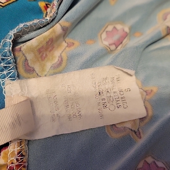 3/$30 NOW N FOREVER Turquoise Paisley Split Neck Half Sleeve Tunic Blouse - Picture 7 of 8